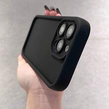 Ốp điện thoại màu đen dày dặn, tối giản, chống rơi vỡ, tương thích với iPhone 17 Pro Max/17 Pro/17 Air/17/16 Pro Max/16/16 Pro/16 Plus/16E/15/15 Plus/15 Pro/15 Pro Max/11/12/13/14 Pro Max/XS/XR/11 Pro/11 Pro Max/12 Pro/12 Pro Max/13 Pro/13 Pro Max/7 Plus/14 Pro/14 Pro Max/14 Plus/7 Plus/8 Plus/8/SE2/13 Mini/12 Mini - màu đen - Xem 3
