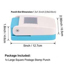 1-Inch/1.5-Inch Square Stamp Punch, Large Square Stamp Punch, Lever-Style Paper Punch, For Crafting, Stamp Punching, Square Paper Punching, Suitable For DIY Scrapbooking - Multicolor - View 12
