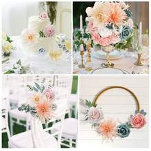 [Free Shipping]Artificial Flowers Combo Box Dusty Blue Pink Artificial Flowers For DIY Tables Centerpieces Ba By Shower Bridal Shower Wedding Bouquet Party Decor - PastelDaisy - 查看 8