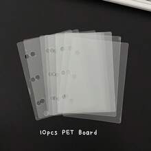 10pcs A8/M5/A7/A6 PET Loose Leaf Baffle, Double-Sided Film Notebook Washi Tape Collection, Journal Book Stickers Storage Organizer, DIY Junk Journaling Refill Parts