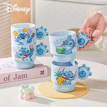 Disney Official Authentic Stitch Handle, Fun Cup, Cute Ceramic Water Cup, High Beauty Breakfast Milk Cup Gift - Multicolor - View 11