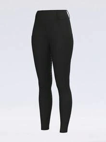 ROYALS MATTINI Quần cưỡi ngựa nữ cạp cao, dáng ôm, có lớp silicon chống trượt toàn bộ phần mông và túi tiện dụng, chuyên nghiệp và thoải mái, phù hợp cho mọi mùa (không bao gồm thắt lưng) Màu đen, mùa xuân - màu đen - Xem 7