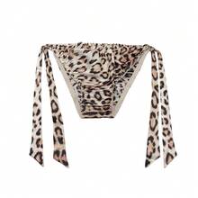 Women Silk Panties Lightweight Briefs Smooth Breathable Satin Bikini,Sexyys Tie-Side Underwear Daily Fit Comfort,Leopard#1 - 豹子#1 - 查看 3