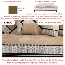 Four Seasons Universal Chenille Non-Slip Sofa Cushion Light Luxury Thick Seat Cushion Cover Blanket Warm Cover Towel Backrest Towel Armrest Towel Pet Pad Bedroom Office Sofa Protective Cushion Cover Decorative Pad Can Also Be Used For Bedside Pad Living Room Pad Baby Crawling Mat 1/2/3/4 Seat Sofa Cushion 1 Piece Gifts Birthday Graduation Sofa Cover Couch Cover Sofa Covers Room Decor Living Room Decor - Khaki - View 16