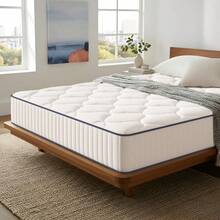 Lalulu Colchón Híbrido,Espuma de Alta Densidad Memory Foam,colchon matrimonial Queen Size Ortopedico,Ergonomicas,Antibacteriana,Antiácaros,Transpirabilidad,Antialérgico,Resistente a la humedad,colchon memoria En Caja,Alivio de Presión y Extremadamente Cómodo,Firmeza media,Certificado CertiPUR-US®, colchones Espuma, colchon Resortes - Azul y blanco - Ver 2