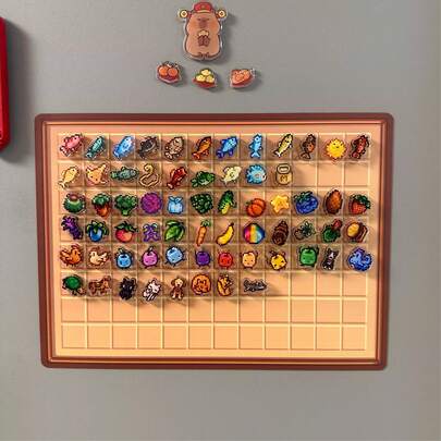 新款迷你软磁冰箱贴亚克力装饰摆件，房间装饰磁性贴纸，星露谷物语游戏周边，送给男朋友、女朋友、生日、派对、男士、女士的完美礼物