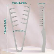 Fluffy Wide-Tooth Hair Comb For Men, Korean Styling Comb To Cover Partings And Create Curls, Easy Styling Tool For Home And Salon Use, Unisex - Multicolor - View 8