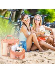 Estilo2 Bolsas De Malla De Ducha De Secado RáPido Para Colgar ArtíCulos De Cambiador Y BañO Organizador Para Viajes Y NatacióN Con Cierre (2 Grises)VersióN Mejorada - Rosa coral - Ver 8