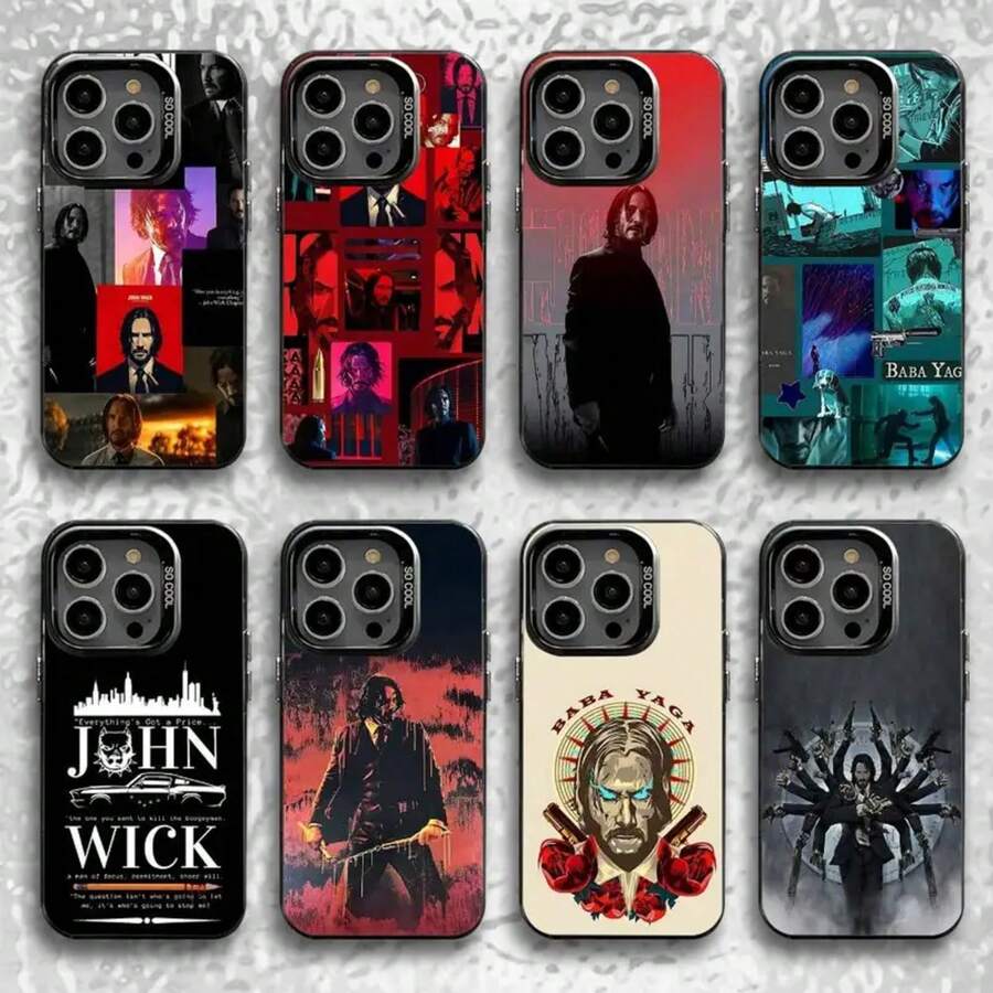 John W-Wick 4 Phone Case For  16,15,14,13,12,11,Pro,Max,Plus,Mini,SE Black Candy Matte Shockproof Cover.Holiday Phone Accessories. - 11 - View 1