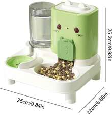 Alimentador Automático De Gatos - 2 En 1 Alimentador De Perros, Dispensador De Alimentos Para Mascotas |   Dispensador De Comida De Mascotas Inteligente Para El Interior De Las Vacaciones En El Hogar De - Gris - Ver 9