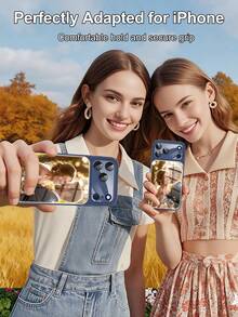 1 Personalized Custom Family, Friend, Couple Photo High-Definition Glass Blue Smart All Inclusive Phone Case, Compatible With IPhone 17/Air/17pro/17promax/16/16pro/16plus/16promax/15/14/13 Series Models, Specific Phone Models To Be Confirmed, Suitable As New Year's And Christmas Gifts For Close Friends - Blue - View 10