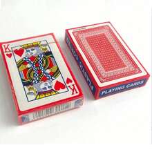 Premium Waterproof Standard Playing Cards (1/2/4 Decks), Stress Relief Game Suitable For Friends, Perfect Adult Holiday Party Gift, Suitable For Christmas, Easter And Valentine's Day - Red - View 2