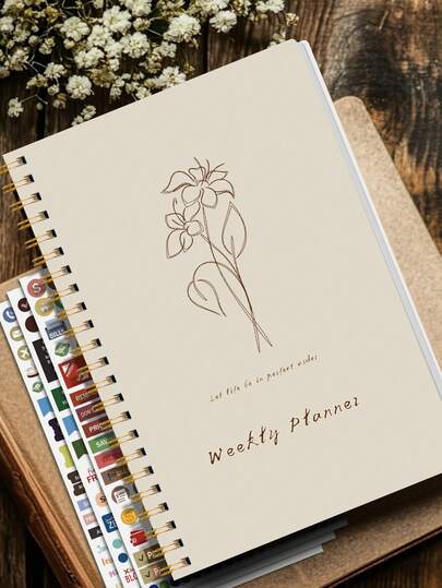 A5 Size, Undated 52 Weeks Planner, Minimalist Spiral Binding, Daily/Weekly Planning Notebook, Suitable For Work, School, Home, Office Supplies, Back To School Essential