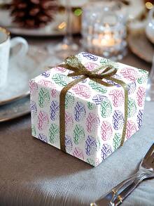 5张/包 斋月开斋节礼品包装纸，多种款式可选，带有星月图案，适用于伊斯兰节日派对和穆斯林庆祝活动，尺寸：19.7 x 27.6 英寸 - 彩色 - 查看 2