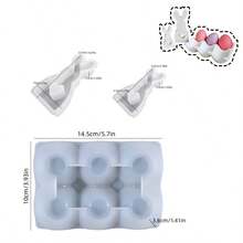 3件套DIY粘土模具 - 大号和小号心形、兔子+鸡蛋托盘，家居装饰配件，石膏、树脂、硅胶模具，适用于复活节兔子、彩蛋、节日装饰 - 白色 - 查看 9