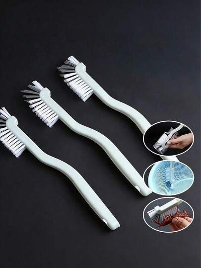 1Pc Dish Brush Kitchen Cleaning Brush Cleaning Brushes Washing Up Brushes Bottle Brush Kitchen Scrub Brush Corner Brush Grout Brushes Bathroom Scrub Brushes For Cleaning Dishes (White)