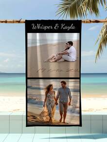 منشفة شاطئ مخصصة مطبوعة باسم وصورة شخصية. مناسبة للشاطئ والحمام والسفر والتخييم واليوغا. هذه المنشفة متعددة الوظائف هي خيار مثالي للأنشطة البحرية الخارجية والسفر، وتوفر لك الراحة الكبيرة عند الاسترخاء والتشمس والراحة - متعدد الألوان - مشاهدة 8