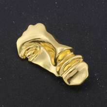 1pc European-American Style Half Face Portrait Brooch, Gold Fashion Suit Accessory For Women Dress Accessories Pin For Clothes Bag Charm School Office Accessories Shirts Jacket Jewelry Christmas Halloween Clothes Pin Funny Cute Teacher Gifts Costume Accessories Bag Charms - 金子 - 查看 8