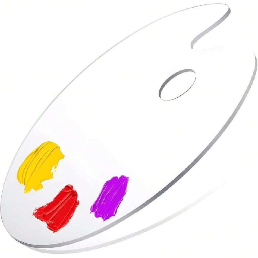 Paleta de Pintura, Paletas Pintura de Pintura Acrilica para Artistas de al óleo Bandeja de Mezcla 30 X 40CM, Transparente Ovalada Antiadherente Pintura óleo Transparente (1PCS),37268003 - Multicolor - Ver 1