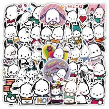 Sanrio 50 Sheets Whimsical Pochacco Sticker Set - Removable Cartoon Decals For Journals & DIY Crafts Scrapbook Supplies Scrapbook Stationery Stickers