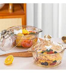 TendenciaRecipiente Ensaladera Con Tapa Vidrio Tazon Multiusos Cocina ÁmbarCalidad premium - Ámbar - Ver 3