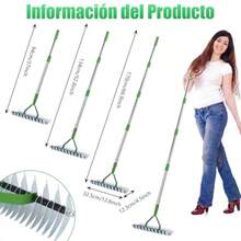 Rastrillo de Paja de 669 Pulgadas de Acero Al Carbono Robusto Rastrillo de Césped con 4 Postes Desmontables para Limpiar Césped Muerto Jardín - 211 - Ver 6