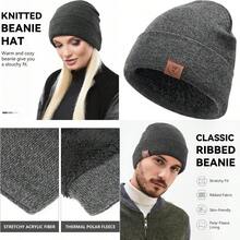 OZERO Winter Beanie Daily Hat - Thermal Polar Fleece Ski Stocking Skull Cap For Men And Womengift - Gray - View 9