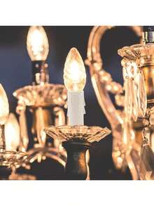 EstiloTendenciaHemobllo 24 Piezas Tubos De Vela LáGrima Cubiertas Para Candelabros PláStico Pp Reemplazo Para LáMparas Decorativas De Techo Estilo Moderno Y MedievalCalidad PremiumVersióN Mejorada - 1 - Ver 9