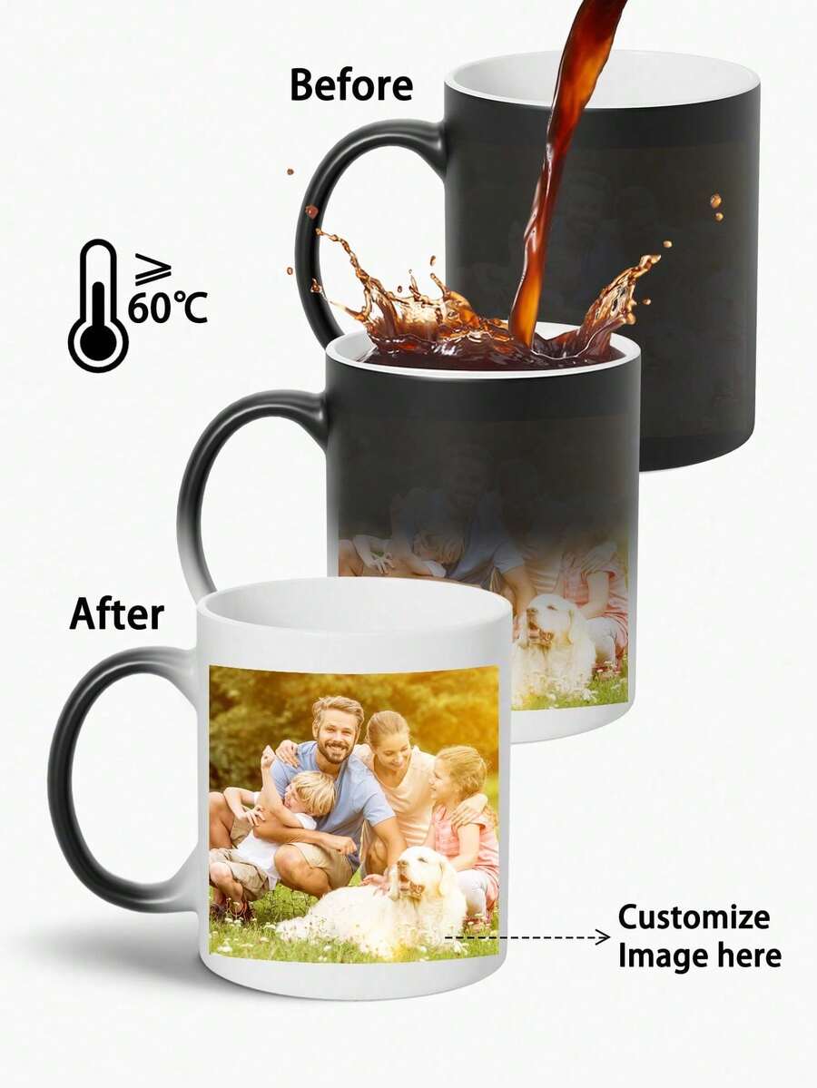 1 chiếc cốc cà phê đổi màu theo yêu cầu, có thể tùy chỉnh màu sắc và hình ảnh, giữ nhiệt tốt, món quà hoàn hảo cho gia đình và bạn bè, phù hợp cho mọi dịp đặc biệt hoặc độc đáo. - Nhiều màu - Xem 1
