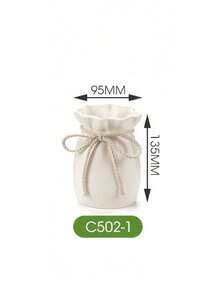 Bohemian Style Decorative Vase, Featuring Rope Bow Knot, Geometric Pattern Plastic Vase, Accented With Rope Bow Knot Details, Suitable For St. Patrick's Day, Easter, Wedding, Home, Camping, Vase, Wedding Supplies, Christmas Decoration - White - View 11