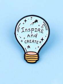 1PC Cute Cartoon Light Bulb Shaped Enamel Pin Brooch Lapel Pins Badge On Backpack Clothing Accessories Inspirational Jewelry Gifts - Nhiều màu - Xem 8