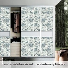 1 pieza Adhesivo de pared con diseño de boceto floral y mariposa botánica, adecuado para habitación de niños/niñas, dormitorio, sala de estar, renovación de muebles, decoración del hogar, vinilo autoadhesivo y removible impermeable, disponible en tamaños grande y pequeño - 0311+XHQZ - Ver 9