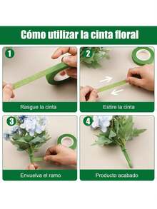 EstiloStabeg Cintas Florales de 5 Colores para Floristería Que Hacen Hermosos Arreglos de Ramo, Guirnaldas de Boda Y Otras Manualidades de Bricolaje, Adhesivos para Flores, Cinta para Envolver TallosVersión mejorada - 1 - Ver 8