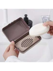 EstiloTendencia2 Pack Prueba De Fugas Jabonera De Viaje, Jaboneras Para BañOcon Bandeja De Drenaje, Jabonera Portat Adecuado Para Viajes, Camping, Actividades Al Aire Libre, Gimnasio, BañO(Gris+Rosa)Calidad PremiumVersióN Mejorada - 1 - Ver 7