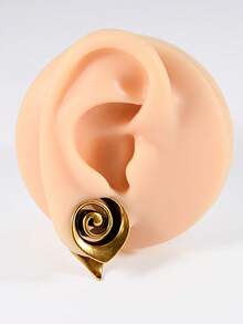 1PC Copper Waterdrop Swirl Ear Gauges Ear Tunnel Plugs Apiral Expanders Earrings Plugs Piercing Body Jewelry