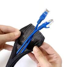 13mm Expandable Cable Sleeve, Self-Adhesive PE Fabric, Cable Management, Auto Cable Overlap, Flexible Cable Organizer, Segmented Cable Storage - Multicolor - View 9