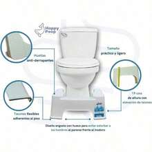Happy Poop Banco para baño Estreñimiento Hemorroides Colon Colitis - Multicolor - Ver 2