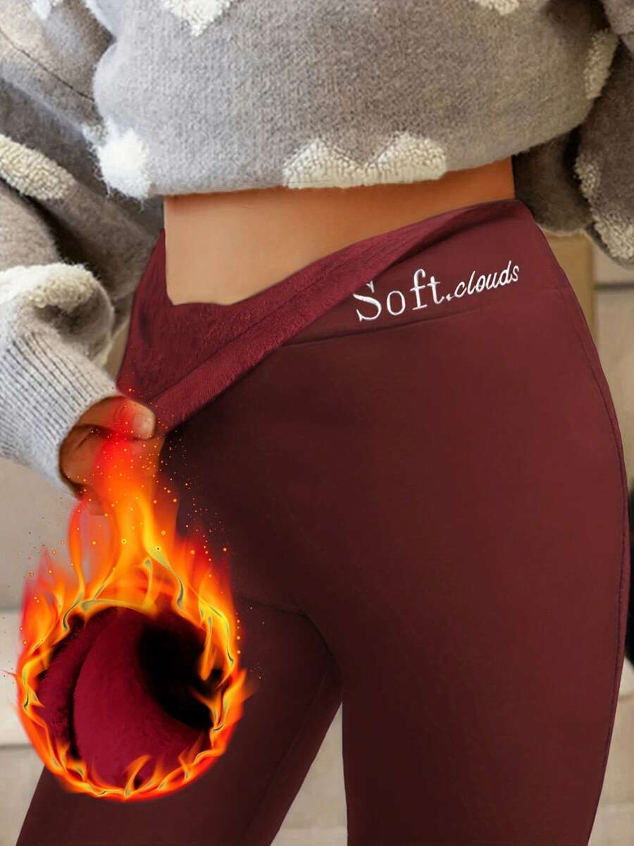 Women's 2025 New Style Winter Puffer Leggings Leggings -- Women's High-Waisted Fleece-Lined Embroidered Leggings Women's Leggings Women's Solid-Color Yoga Pants Women's Solid-Color Yoga Pants Women's Daily Casual Slim0-Fit Long Pants 2025 Women's Winter Christmas & Daily Fleece-Lined Leggings - Warm Soft Fabric, Pockets Design, Thickened Yoga Pants For Casual & Jogging 1-Piece Fall/Winter Fleece-Lined Thickened Yoga Leggings - Women's High-Waisted Solid Color Pants With Side Pockets, Suitable For Fitness, Sports & Daily Wear Women's High-Waisted Button Closure Fleece-Lined Leggings - Opaque Front Button Design, Tummy Control & Butt Lifting, Washable Warm Tights For Yoga, Running, Gym & Everyday Usefleece Lined Leggingspantalones De Invierno Mujeresgymleggings For Womenpantalones Para El Fríopantalones De Mujer Inviernoleggings - Đỏ - Xem 1