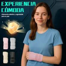 2PCS Muñequeras Para Aliviar El Túnel Carpiano, Muñequera Ajustable con 2 Placas de Aluminio Desmontables, Muñequera Ortopedica, Cómoda y Transpirable, Adecuada Tanto para Mujeres Como para Hombres (Negro) - Rosa - Ver 6