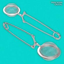 TendenciaInfusor Té Pinza Bola Filtro Malla Acero Inoxidable TisanaCalidad premium - Gris - Ver 5