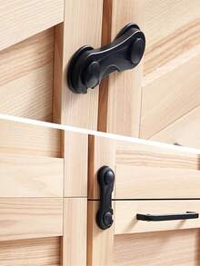 Safety Lock Daily Protection Accessories Baby Lock Suitable For Cabinets, Drawers, Refrigerators And More. Easy Installation, No Drilling Required - Black - View 8