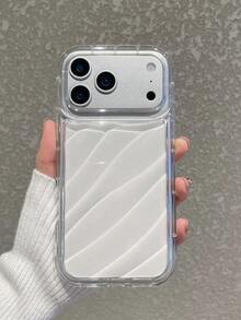 Creative Transparent Water Wave Pattern Anti-Fall Anti-Slip Anti-Fingerprint Lens Protection Minimalist & Fashionable Phone Case Compatible With IPhone 16/13/17 Pro Max/17/17 Pro, Transparent Phone Case, Personalized Phone Case - Clear - View 2