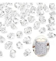 Tendencia100pz Rocas De Hielo Falso,diamante De Plástico,25x18mm TransparenteCalidad premium - 1 - Ver 5