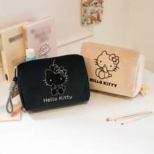 Hello Kitty 1个柔软轻便化妆包，可爱卡通设计，大容量，高品质收纳袋，女士手提化妆包，化妆袋，洗漱包，旅行必备，邮轮必备，度假必备，男女皆宜，旅行收纳盒，节日必备，女士礼物 - 彩色 - 查看 2