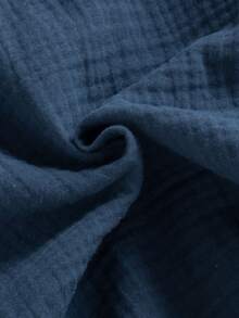 فستان صيفي أنيق للفتيات مع تطريز زهري وكشكشة، أكمام قصيرة + حقيبة كروس بودي للزينة، مناسب للاستخدام اليومي، الخارج، المدرسة، التنقل، العطلات - أزرق غامق - مشاهدة 10