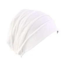 1件装女士弹力头带帽，柔软帽檐头巾，化疗帽