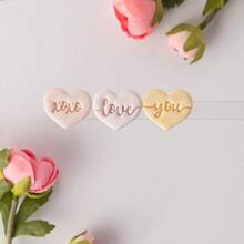 1/6Pcs, Valentine Polymer Clay Cutters Heart With Love/Xoxo/You Words (22-25mm) – Easy To Use Craft Tools For Valentine Jewelry Making, DIY Earrings Charms & Handmade Romantic Gifts, Adorable Valentine's Day Polymer Clay Supplies - White - View 2