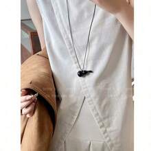 New Chinese Style Wooden Gourd Hanging Neck Necklace, Women's , High-End Wooden Pendant, Long Hanging Accessory, Sweater Chain Accessory - 彩色 - 查看 5