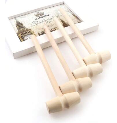 TendenciaSet 10 Mini Martillos De Madera Romper Chocolates SorpresaCalidad premium