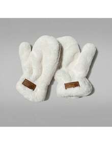 1 Pair Faux Rabbit Thermal Lined Gloves, Touchscreen Friendly, Warm And Fashionable For Women And Students In Autumn/Winter - A - View 6